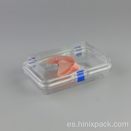 Caja de membrana de almacenamiento de plástico transparente con tapa con bisagras